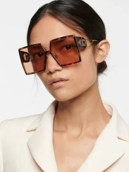 Dior Women Sunglasses Havana Grey Mirror Square 30MONTAIGNE SU 20A5 BRAND NEW main image 6
